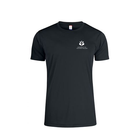 Basic active t-shirt black with white UEF logo