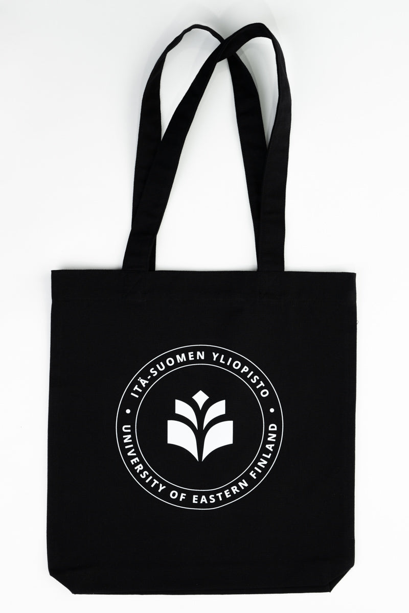 Black Canvas bag, white UEF logo in design